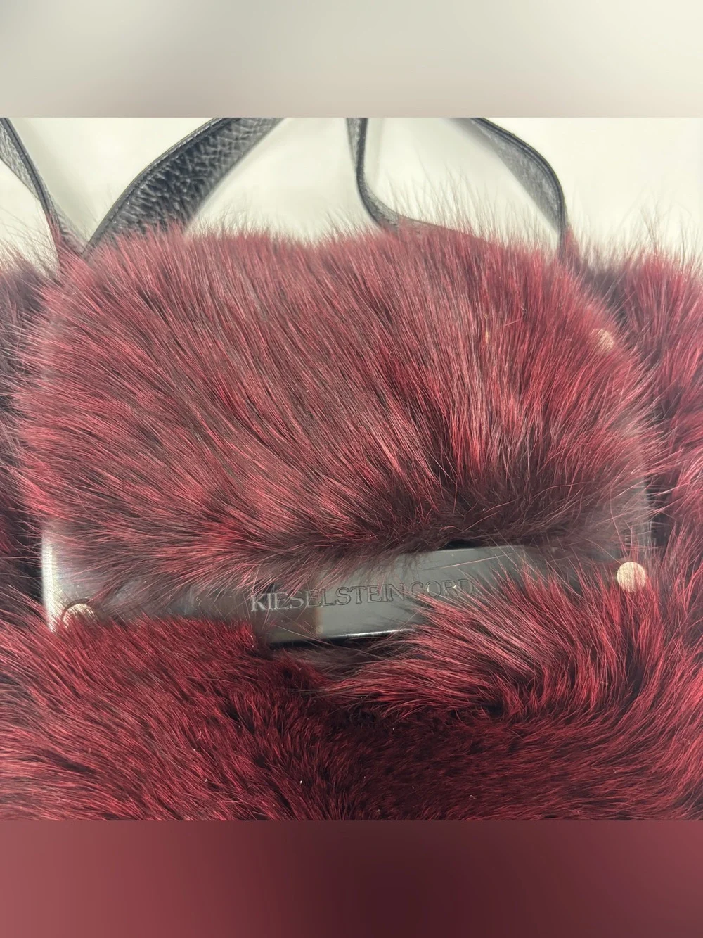 BARRY KIESELSTEIN-CORD Italy Red/black Fox Fur Bag